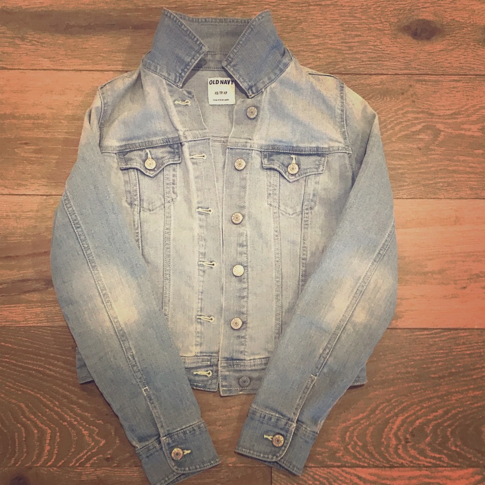 On jean jacket